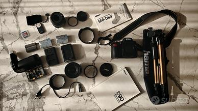 Nikon D90 + 18-105mm VR + MB-D80 – Kit Completo