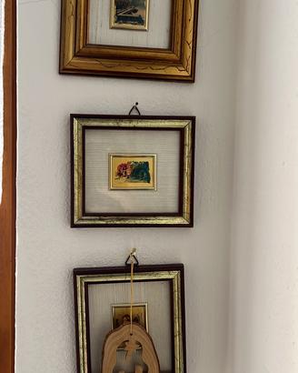 Quaadri su foglia d’oro