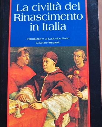 Libro di Burckhardt "La civiltà del Rinascimento..