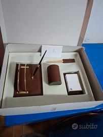 set scrivania in pelle 