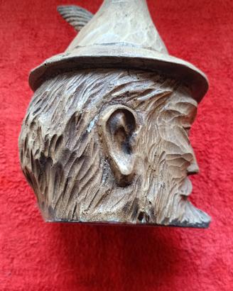 scultura in legno vintage 