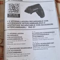 avvitatore ricaricabile parjsude 3.6v pas d7