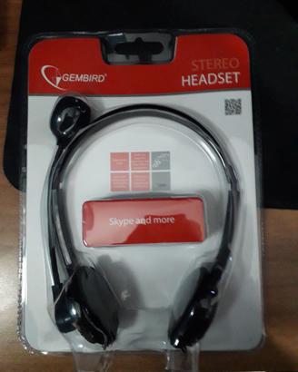 CUFFIE GEMBIRD Stereo Headset filo Usb Nuove Imb.