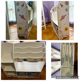 1 Scaffale + 1 Organizer  Con 🪐🚀Tema Spaziale☄️🪐