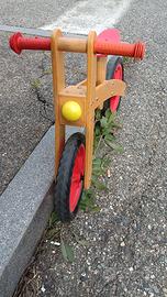 Bici legno senza pedali