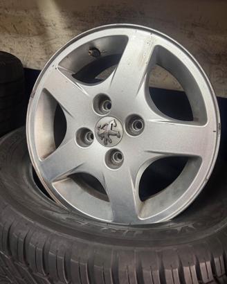 4 CERCHI IN LEGA PEUGEOT  206 + bulloni