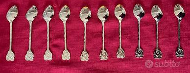 Set 10 cucchiaini vintage dorati