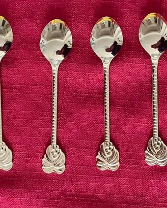 Set 10 cucchiaini vintage dorati