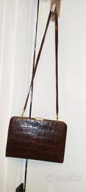 Borsa tracolla pochette vintage pelle coccodrillo 