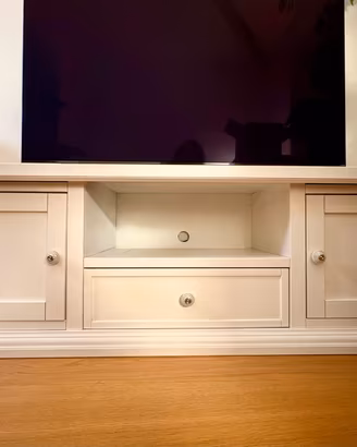 Firenze-Mobile porta TV legno bianco shabby chic