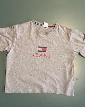 Maglia Tommy Jeans Vintage Maniche Lunghe Grigia -