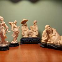 Gruppo Statuine Etniche Vintage 
