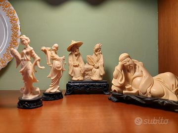 Gruppo Statuine Etniche Vintage 
