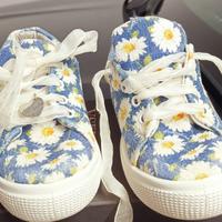 Monnalisa scarpe basse blu con margherite, nr 33