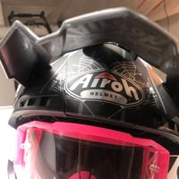CASCO MOTO AIROH CON OCCHIALI SCOTT
