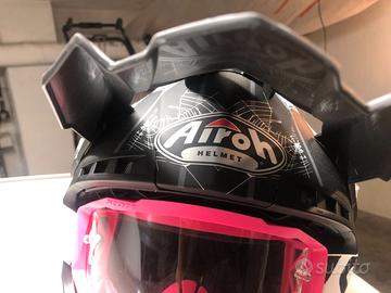 CASCO MOTO AIROH CON OCCHIALI SCOTT