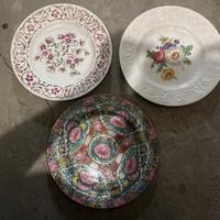 3 piatti dipinti a mano