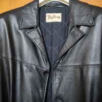 giacca vera pelle trequarti imbottita vintage 