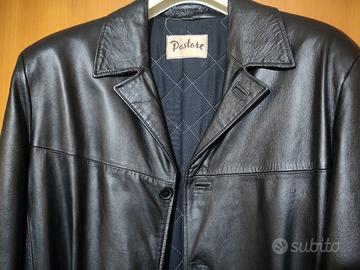giacca vera pelle trequarti imbottita vintage 