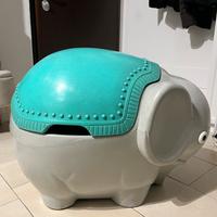Porta giocattoli raro, grande, a forma di elefant