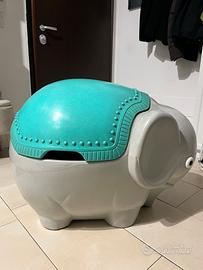Porta giocattoli raro, grande, a forma di elefant