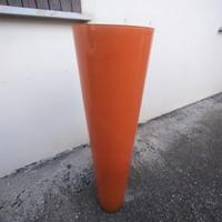vaso in vetro colorato arancione