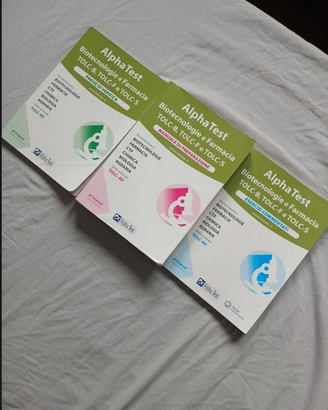 Lotto libri TOLC Alpha Test -B, F, S, AV