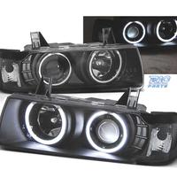 FARI BMW E36 90-99 CCFL OCCHI ANGEL FONDO NERO