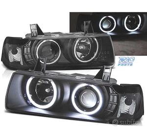 FARI BMW E36 90-99 CCFL OCCHI ANGEL FONDO NERO