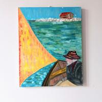 La Barca di Mario, olio su tela, 40x60 cm