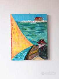 La Barca di Mario, olio su tela, 40x60 cm