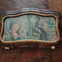 Arte devozionale:antico quadro con Sacra Famiglia