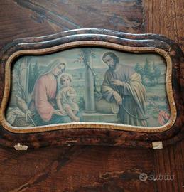 Arte devozionale:antico quadro con Sacra Famiglia