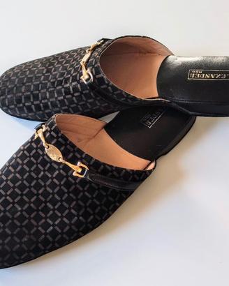 Pantofole vintage Alexander in vera pelle