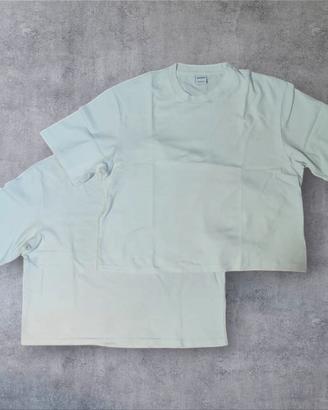 Set 2 T-shirt Bershka Crop Fit Uomo M - Bianche 👕