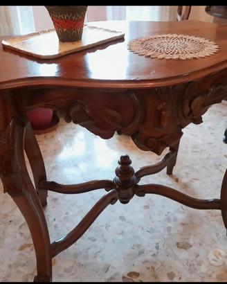 tavolino in noce intarsiato originale  violino