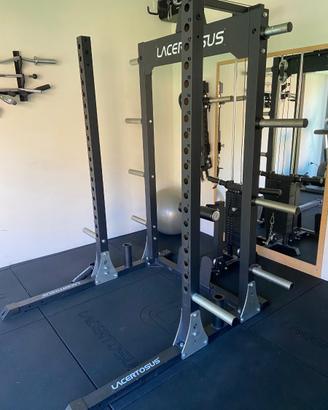 Lacertosus half rack PRO con rastrelliera vertical