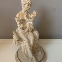 Scultura donna con bambino vintage