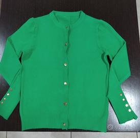 cardigan verde smeraldo s/m