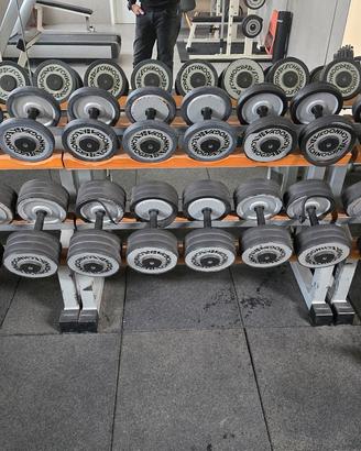 Rastrelliera pesi technogym 