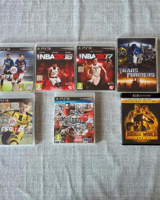 Lotto PS3 - 5 Giochi + Film 4K Jurassic World