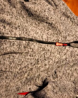 Giacca Trollkids grigio e nero, Tg.152, zip intera
