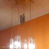 Lampadario con 6 punti luci regolabile in altezza