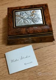 Portagioie artigianale Mida. Filigrana argento oro