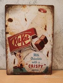 Targa metallica repro Cioccolato Kit Kat