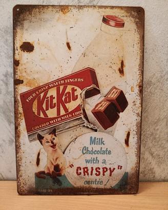 Targa metallica repro Cioccolato Kit Kat