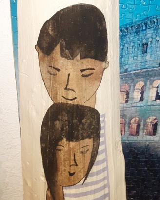 Tegola dipinta a mano