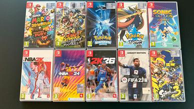 LOTTO COMPLETO Nintendo Switch + 12 Giochi  Top