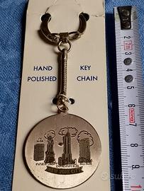 portachiavi vintage new york city in metallo, no a