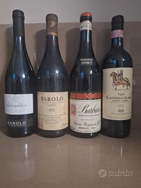 Lotto 4 bottiglie di vino rosso pregiato